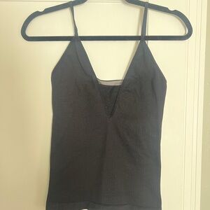 Free People Black Ribbed Camisole